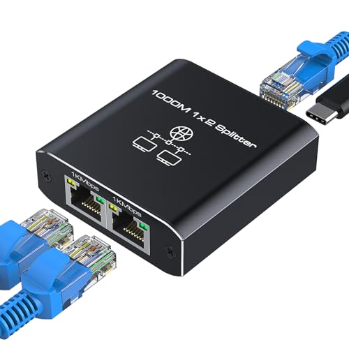 Ethernet-Splitter, 1 bis 2 Ausgänge, 1000 Mbps High Speed (1000 Mbps Ethernet-Spltter-Weit-Style) von HRSDEIE