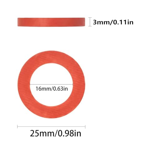 MIUYTRN 40 Stück Gartenschlauch-Unterlegscheiben, robuste rote Gummi-Unterlegscheiben, passend for alle Standard-Gartenschlauch-Armaturen mit 3/4 Zoll cuicui MIUYTRN 40 Stück Gartenschlauch-Unterlegscheiben, robuste rote Gummi-Unterlegscheiben, passend for alle Standard-Gartenschlauch-Armaturen mit 3/4 Zoll cuicui von HRTUFN