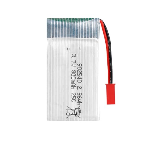 Lithium Polymer Akku 3.7V 800mAh 902540 25C Wiederaufladbarer Lipo Akku Lithium Ion Akku mit JST-2P Stecker für RC Drohne Flugzeug Zubehörteil von HRYHWASE