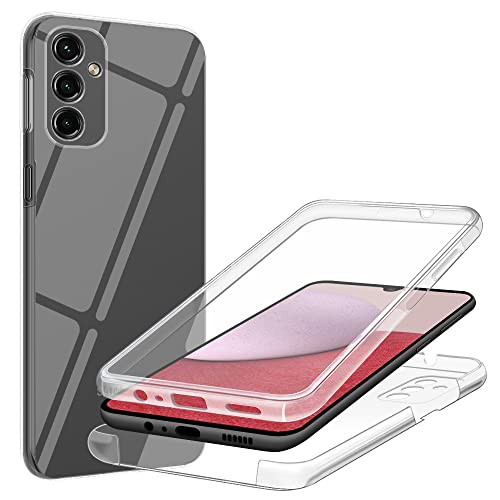 HSP 360 Grad Hülle für Samsung Galaxy A14 4G/5G [Vollschutz] Handyhülle | Case Schutzhülle Kratzfest Stoßfest Fallschutz | Kameraschutz Displayschutz | Passgenau Premium TPU PC Verbund | Transparent von HS Products