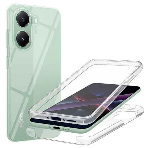 HSP 360 Grad Hülle für Xiaomi Poco X7 Pro 5G [Vollschutz] Handyhülle | Case Schutzhülle Kratzfest Stoßfest Fallschutz | Kameraschutz Displayschutz | Passgenau Premium TPU und PC Verbund | Transparent von HS Products