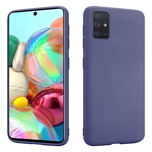 HSP Blaue Hülle kompatibel mit Samsung Galaxy A51 | Premium TPU Silikon Case | Kratzfest Stoßfest | Matte Oberfläche | Passgenaue, weiche, Ultra dünne Schutzhülle von HS Products