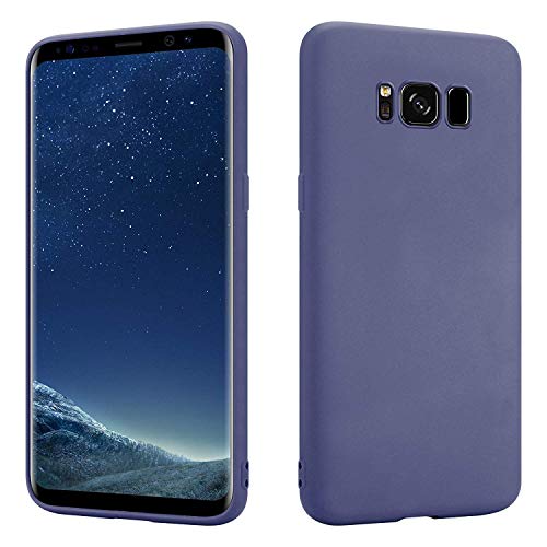 HSP Blaue Hülle kompatibel mit Samsung Galaxy S8 | Premium TPU Silikon Case | Geeignet für Induktives Laden | Kratzfest Stoßfest | Matte Oberfläche | Passgenaue, weiche, dünne Schutzhülle von HS Products