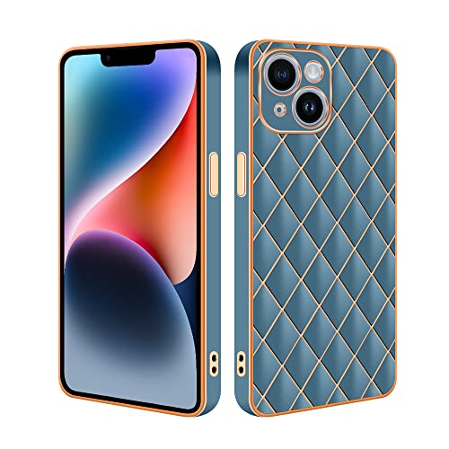 HSP Hülle für Apple iPhone 14 [Diamant Muster] Handyhülle | Premium TPU Silikon Case Schutzhülle | Kratzfest Stoßfest Fallschutz | Kabelloses Laden | Passgenau Dünn | Petrol von HS Products