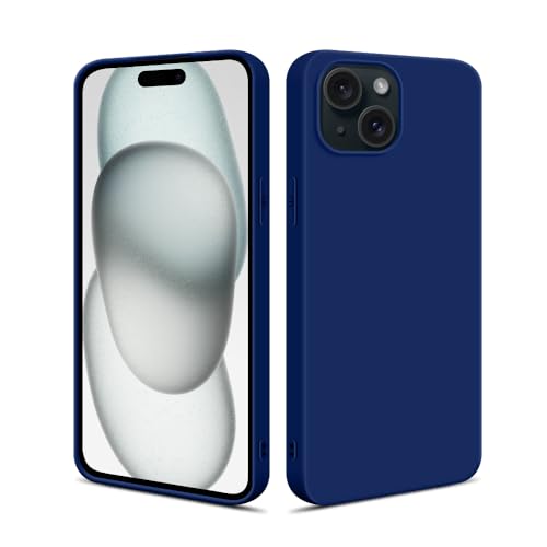 HSP Hülle für Apple iPhone 15 Plus [Staubabweisend] Handyhülle | Premium TPU Silikon Case Schutzhülle | Kratzfest Stoßfest Fallschutz | Kameraschutz Displayschutz | Passgenau Dünn Matt | Blau von HS Products