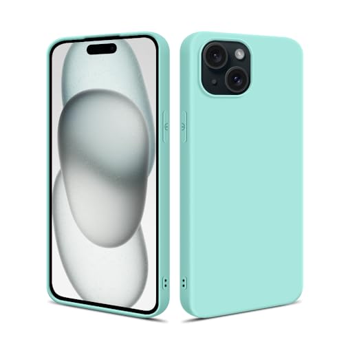 HSP Hülle für Apple iPhone 15 Plus [Staubabweisend] Handyhülle | Premium TPU Silikon Case Schutzhülle | Kratzfest Stoßfest Fallschutz | Kameraschutz Displayschutz | Passgenau Dünn Matt | Türkis von HS Products