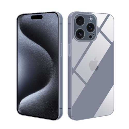 HSP Hülle für Apple iPhone 15 Pro Max [Staubabweisend] Handyhülle | Premium TPU Silikon Case Schutzhülle | Kratzfest Stoßfest Fallschutz | Kameraschutz Displayschutz | Exakt Durchsichtig Transparent von HS Products