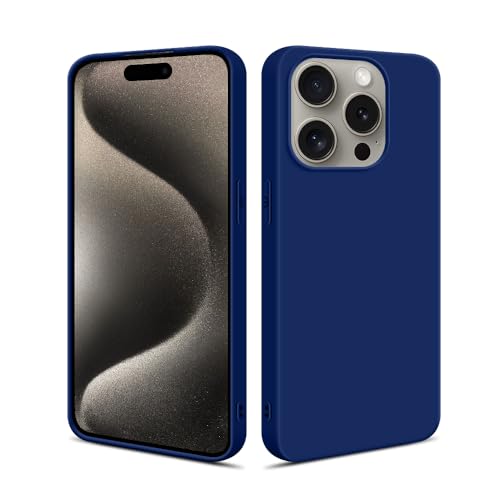 HSP Hülle für Apple iPhone 15 Pro [Staubabweisend] Handyhülle | Premium TPU Silikon Case Schutzhülle | Kratzfest Stoßfest Fallschutz | Kameraschutz Displayschutz | Passgenau Dünn Matt | Blau von HS Products