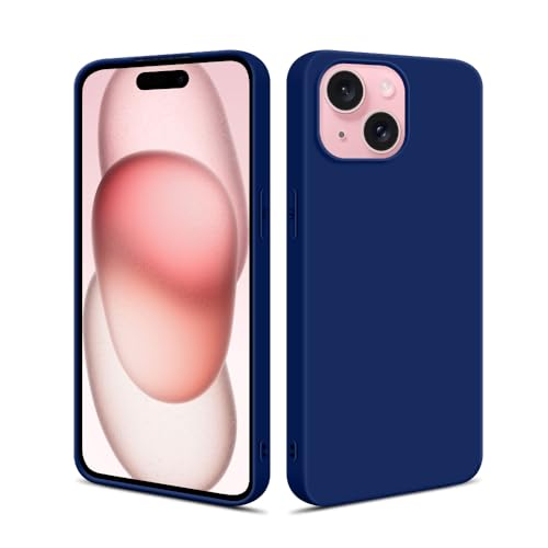 HSP Hülle für Apple iPhone 15 [Staubabweisend] Handyhülle | Premium TPU Silikon Case Schutzhülle | Kratzfest Stoßfest Fallschutz | Kameraschutz Displayschutz | Passgenau Dünn Matt | Blau von HS Products