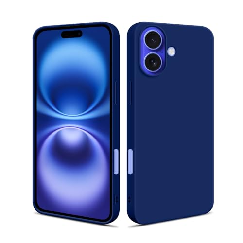 HSP Hülle für Apple iPhone 16 Plus [Staubabweisend] Handyhülle | Premium TPU Silikon Case Schutzhülle | Kratzfest Stoßfest Fallschutz | Kameraschutz Displayschutz | Passgenau Dünn Matt | Blau von HS Products