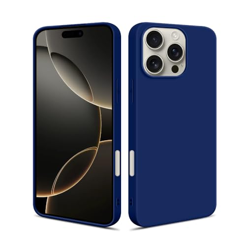 HSP Hülle für Apple iPhone 16 Pro Max [Staubabweisend] Handyhülle | Premium TPU Silikon Case Schutzhülle | Kratzfest Stoßfest Fallschutz | Kameraschutz Displayschutz | Passgenau Dünn Matt | Blau von HS Products