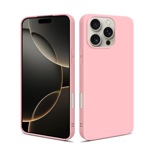 HSP Hülle für Apple iPhone 16 Pro Max [Staubabweisend] Handyhülle | Premium TPU Silikon Case Schutzhülle | Kratzfest Stoßfest Fallschutz | Kameraschutz Displayschutz | Passgenau Dünn Matt | Rosa von HS Products
