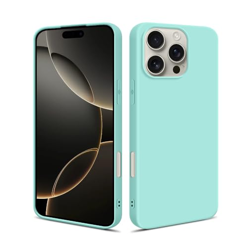 HSP Hülle für Apple iPhone 16 Pro Max [Staubabweisend] Handyhülle | Premium TPU Silikon Case Schutzhülle | Kratzfest Stoßfest Fallschutz | Kameraschutz Displayschutz | Passgenau Dünn Matt | Türkis von HS Products