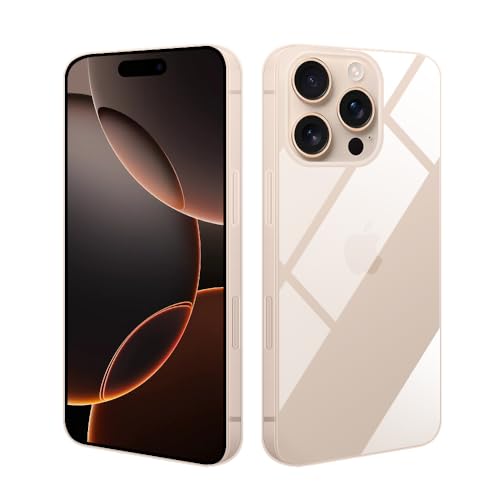 HSP Hülle für Apple iPhone 16 Pro [Staubabweisend] Handyhülle | Premium TPU Silikon Case Schutzhülle | Kratzfest Stoßfest Fallschutz | Kameraschutz Displayschutz | Exakt Durchsichtig | Transparent von HS Products