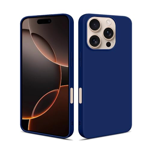 HSP Hülle für Apple iPhone 16 Pro [Staubabweisend] Handyhülle | Premium TPU Silikon Case Schutzhülle | Kratzfest Stoßfest Fallschutz | Kameraschutz Displayschutz | Passgenau Dünn Matt | Blau von HS Products
