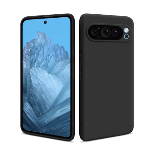 HSP Hülle für Google Pixel 9 Pro XL [Staubabweisend] Handyhülle | Premium TPU Silikon Case Schutzhülle | Kratzfest Stoßfest Fallschutz | Kameraschutz Displayschutz | Passgenau Dünn Matt | Schwarz von HS Products