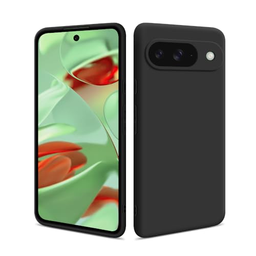 HSP Hülle für Google Pixel 9 [Staubabweisend] Handyhülle | Premium TPU Silikon Case Schutzhülle | Kratzfest Stoßfest Fallschutz | Kameraschutz Displayschutz | Passgenau Dünn Matt | Schwarz von HS Products
