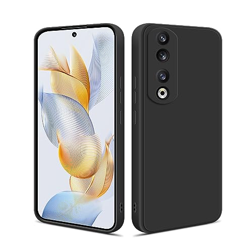 HSP Hülle für Honor 90 Pro [Staubabweisend] Handyhülle | Premium TPU Silikon Case Schutzhülle | Kratzfest Stoßfest Fallschutz | Kameraschutz Displayschutz | Passgenau Dünn Matt | Schwarz von HS Products