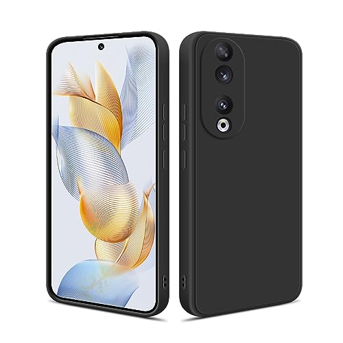 HSP Hülle für Honor 90 [Staubabweisend] Handyhülle | Premium TPU Silikon Case Schutzhülle | Kratzfest Stoßfest Fallschutz | Kameraschutz Displayschutz | Passgenau Dünn Matt | Schwarz von HS Products