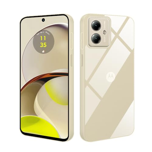 HSP Hülle für Motorola Moto G14 [Staubabweisend] Handyhülle | Premium TPU Silikon Case Schutzhülle | Kratzfest Stoßfest Fallschutz | Kameraschutz Displayschutz | Exakt Durchsichtig | Transparent von HS Products
