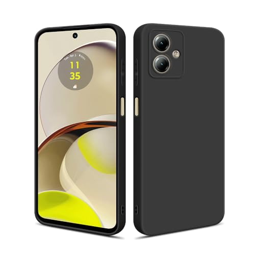 HSP Hülle für Motorola Moto G14 [Staubabweisend] Handyhülle | Premium TPU Silikon Case Schutzhülle | Kratzfest Stoßfest Fallschutz | Kameraschutz Displayschutz | Passgenau Dünn Matt | Schwarz von HS Products