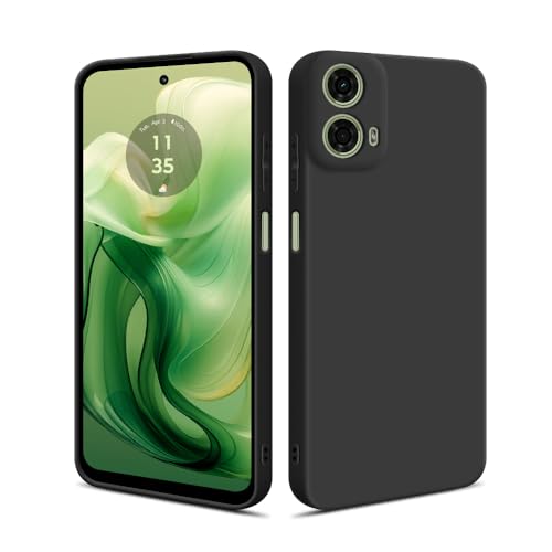 HSP Hülle für Motorola Moto G24 [Staubabweisend] Handyhülle | Premium TPU Silikon Case Schutzhülle | Kratzfest Stoßfest Fallschutz | Kameraschutz Displayschutz | Passgenau Dünn Matt | Schwarz von HS Products