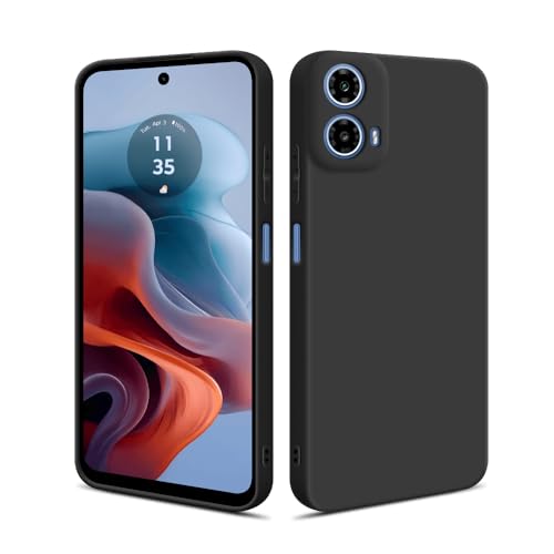 HSP Hülle für Motorola Moto G34 5G [Staubabweisend] Handyhülle | Premium TPU Silikon Case Schutzhülle | Kratzfest Stoßfest Fallschutz | Kameraschutz Displayschutz | Passgenau Dünn Matt | Schwarz von HS Products