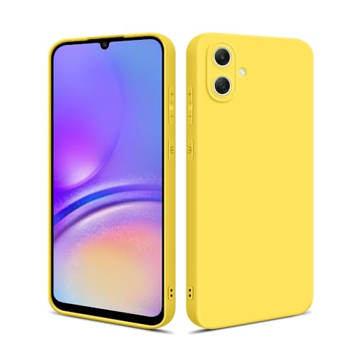 HSP Hülle für Samsung Galaxy A05 [Staubabweisend] Handyhülle | Premium TPU Silikon Case Schutzhülle | Kratzfest Stoßfest Fallschutz | Kameraschutz Displayschutz | Passgenau Dünn Matt | Gelb von HS Products