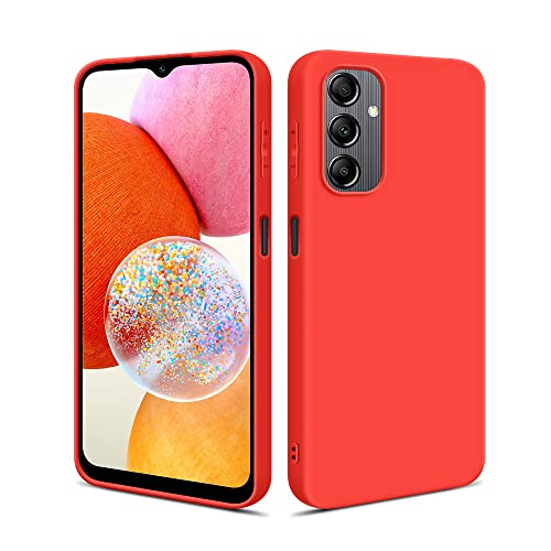 HSP Hülle für Samsung Galaxy A14 4G [Staubabweisend] Handyhülle | Premium TPU Silikon Case Schutzhülle | Kratzfest Stoßfest Fallschutz | Kameraschutz Displayschutz | Passgenau Dünn Matt | Rot von HS Products