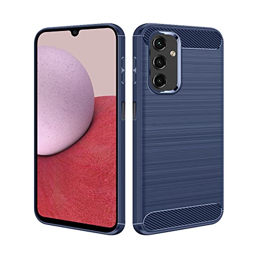 HSP Hülle für Samsung Galaxy A14 5G [Carbon Fiber] Handyhülle | Kohlefaser Premium TPU Silikon Case Schutzhülle | Kratzfest Stoßfest Fallschutz | Kameraschutz Displayschutz Passgenau | Blau von HS Products