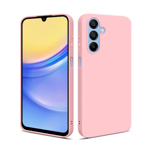 HSP Hülle für Samsung Galaxy A15 4G / 5G [Staubabweisend] Handyhülle | Premium TPU Silikon Case Schutzhülle | Kratzfest Stoßfest Fallschutz | Kameraschutz Displayschutz | Passgenau Dünn Matt | Rosa von HS Products