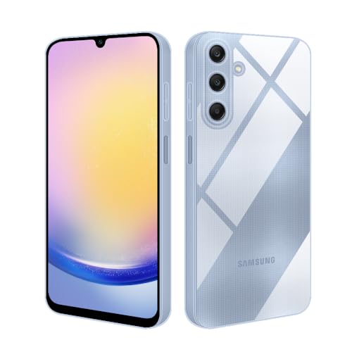 HSP Hülle für Samsung Galaxy A25 5G [Staubabweisend] Handyhülle | Premium TPU Silikon Case Schutzhülle | Kratzfest Stoßfest Fallschutz | Kameraschutz Displayschutz | Exakt Durchsichtig | Transparent von HS Products