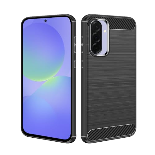 HSP Hülle für Samsung Galaxy A36 5G [Carbon Fiber] Handyhülle | Kohlefaser Premium TPU Silikon Case Schutzhülle | Kratzfest Stoßfest Fallschutz | Kameraschutz Displayschutz Passgenau | Schwarz von HS Products