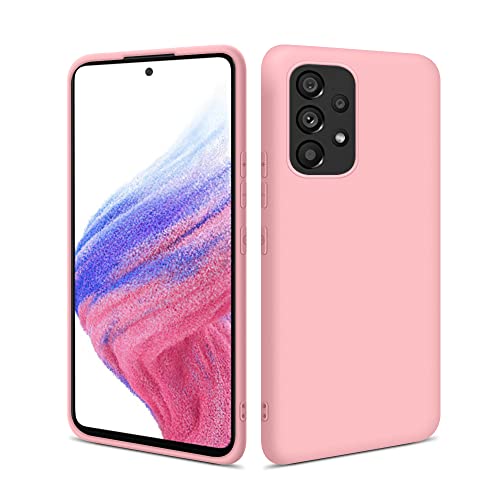 HSP Hülle für Samsung Galaxy A53 5G [Staubabweisend] Handyhülle | Premium TPU Silikon Case Schutzhülle | Kratzfest Stoßfest Fallschutz | Kameraschutz Displayschutz | Passgenau Dünn Matt | Rosa von HS Products