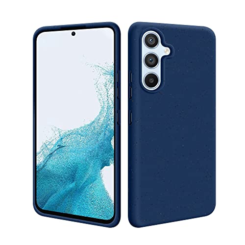 HSP Hülle für Samsung Galaxy A54 5G [Nachhaltiger Bio Kunststoff] Handyhülle | Biologisch abbaubar Recycelbar | Weizenstroh TPU Case Schutzhülle | Umweltfreundlich | Passgenau Exakt Matt | Blau von HS Products