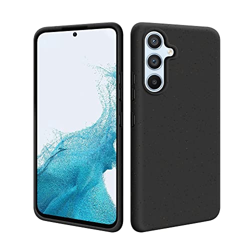 HSP Hülle für Samsung Galaxy A54 5G [Nachhaltiger Bio Kunststoff] Handyhülle | Biologisch abbaubar Recycelbar | Weizenstroh TPU Case Schutzhülle | Umweltfreundlich | Passgenau Exakt Matt | Schwarz von HS Products