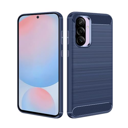 HSP Hülle für Samsung Galaxy A56 5G [Carbon Fiber] Handyhülle | Kohlefaser Premium TPU Silikon Case Schutzhülle | Kratzfest Stoßfest Fallschutz | Kameraschutz Displayschutz Passgenau | Blau von HS Products