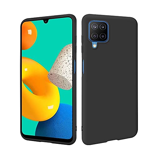 HSP Hülle für Samsung Galaxy M32 [Staubabweisend] Handyhülle | Premium TPU Silikon Case Schutzhülle | Kratzfest Stoßfest Fallschutz | Kameraschutz Displayschutz | Passgenau Dünn Matt | Schwarz von HS Products