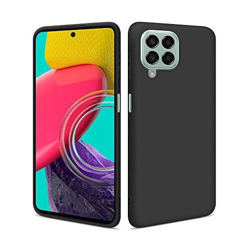 HSP Hülle für Samsung Galaxy M53 5G [Staubabweisend] Handyhülle | Premium TPU Silikon Case Schutzhülle | Kratzfest Stoßfest Fallschutz | Kameraschutz Displayschutz | Passgenau Dünn Matt | Schwarz von HS Products