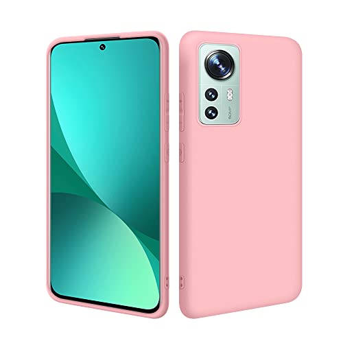 HSP Hülle für Xiaomi 12 / 12X 5G [Staubabweisend] Handyhülle | Premium TPU Silikon Case Schutzhülle | Kratzfest Stoßfest Fallschutz | Kabelloses Laden Kameraschutz | Passgenau Dünn Matt | Rosa von HS Products