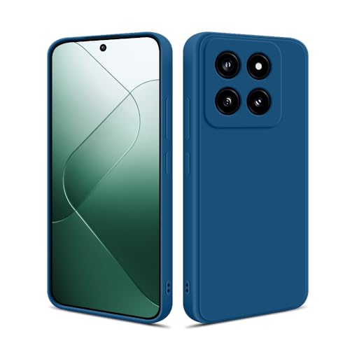 HSP Hülle für Xiaomi 14 Pro [Staubabweisend] Handyhülle | Premium TPU Silikon Case Schutzhülle | Kratzfest Stoßfest Fallschutz | Kameraschutz Displayschutz | Passgenau Dünn Matt | Blau von HS Products