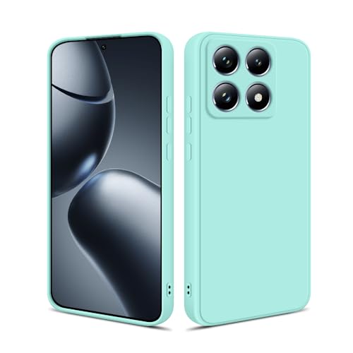 HSP Hülle für Xiaomi 14T Pro [Staubabweisend] Handyhülle | Premium TPU Silikon Case Schutzhülle | Kratzfest Stoßfest Fallschutz | Kameraschutz Displayschutz | Passgenau Dünn Matt | Türkis von HS Products