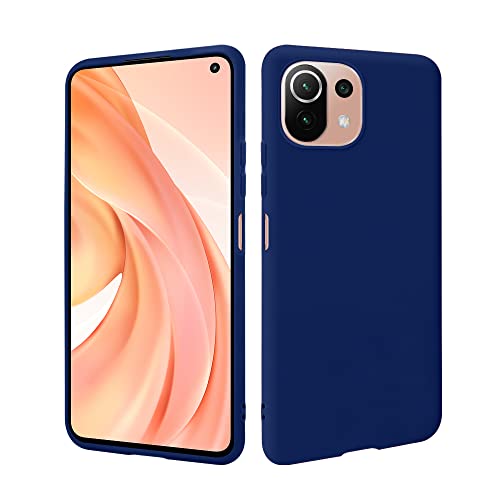 HSP Hülle für Xiaomi Mi 11 Lite 4G / 5G / 5G NE [Staubabweisend] Handyhülle | Premium TPU Silikon Case Schutzhülle | Kratzfest Stoßfest Fallschutz | Kabelloses Laden | Passgenau Dünn Matt | Blau von HS Products