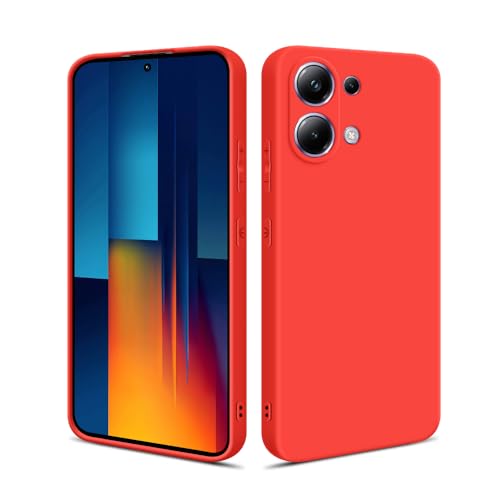HSP Hülle für Xiaomi Poco M6 Pro [Staubabweisend] Handyhülle | Premium TPU Silikon Case Schutzhülle | Kratzfest Stoßfest Fallschutz | Kameraschutz Displayschutz | Passgenau Dünn Matt | Rot von HS Products