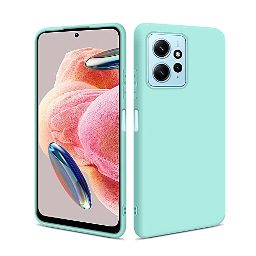 HSP Hülle für Xiaomi Redmi Note 12 4G [Staubabweisend] Handyhülle | Premium TPU Silikon Case Schutzhülle | Kratzfest Stoßfest Fallschutz | Kameraschutz Displayschutz | Passgenau Dünn Matt | Türkis von HS Products