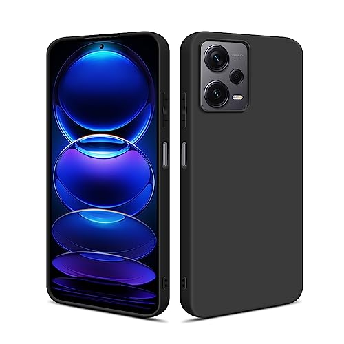 HSP Hülle für Xiaomi Redmi Note 12 Pro+ 5G [Staubabweisend] Handyhülle | Premium TPU Silikon Case Schutzhülle | Kratzfest Stoßfest Fallschutz | Kameraschutz Displayschutz | Passgenau Dünn | Schwarz von HS Products