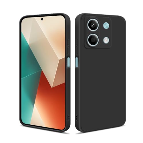 HSP Hülle für Xiaomi Redmi Note 13 5G [Staubabweisend] Handyhülle | Premium TPU Silikon Case Schutzhülle | Kratzfest Stoßfest Fallschutz | Kameraschutz Displayschutz | Passgenau Dünn Matt | Schwarz von HS Products