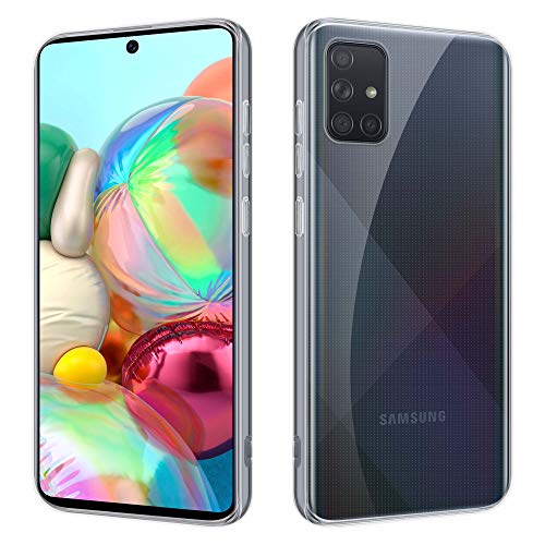 HSP Transparente Hülle kompatibel mit Samsung Galaxy A41 | Premium TPU Silikon Case | Kratzfest Stoßfest Klar | Microdot Handyhülle | Passgenaue, weiche, durchsichtige Schutzhülle von HS Products