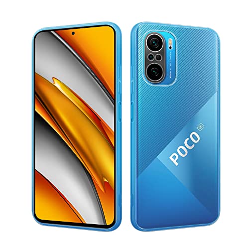 HSP Transparente Hülle kompatibel mit Xiaomi Poco F3 | Premium TPU Silikon Case | Kratzfest Stoßfest Klar | Microdot Handyhülle | Passgenaue, weiche, durchsichtige Schutzhülle von HS Products