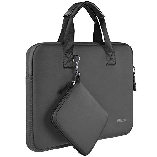 HSEOK Laptop Hülle Tasche Kompatibel 13"-13,3" MacBook Air/Pro, MacBook Pro 14" M4/M3/M2/M1, XPS 13/14, Surface Laptop 13,5", Elastische Neopren Notebook Handtasche mit Kleiner Hülle,D02G01 von HSEOK